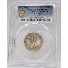 AUSTRALIA 1921 . ONE 1 SHILLING . STAR . PCGS GENUINE